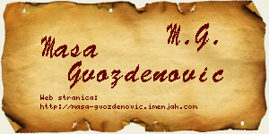 Maša Gvozdenović vizit kartica